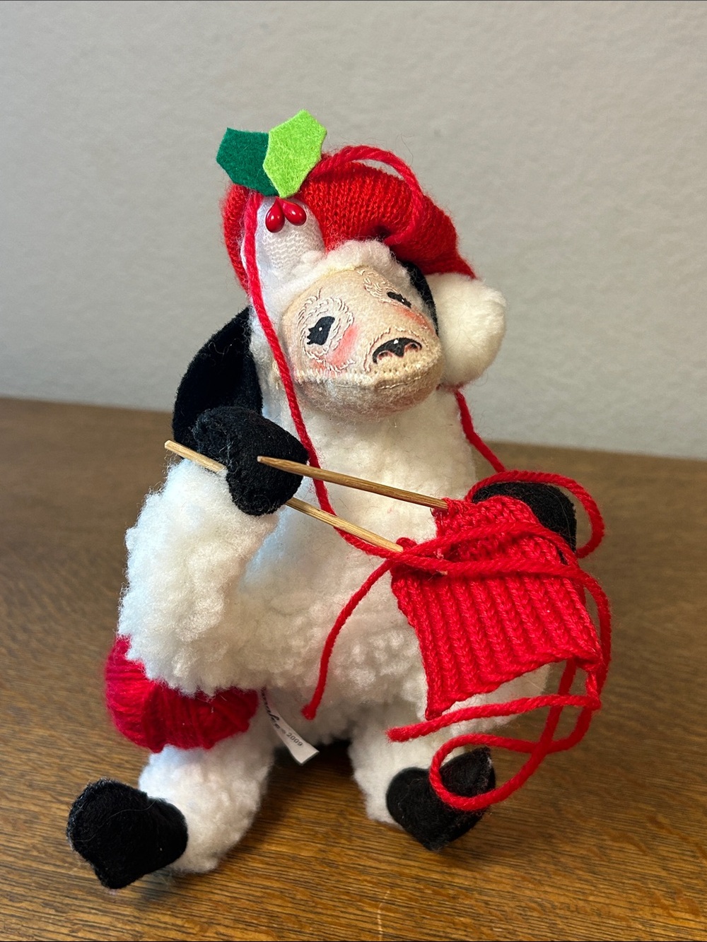 Annalee Holiday Plush Trio collection Knitting Llama, Reindeer, Snowman ornament - Picture 2 of 12
